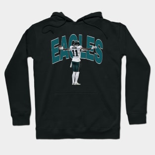 fly eagles fly : AJ brown star Hoodie